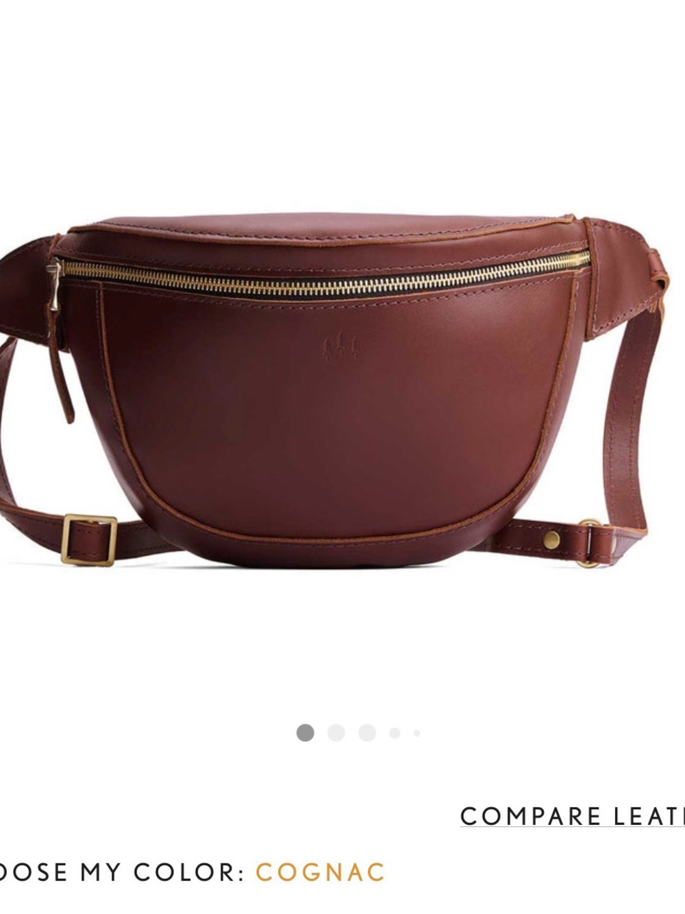 Portland Leather Cognac Sally Sling Bag